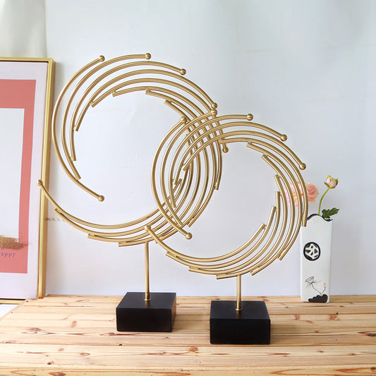 Ornamental Sun Abstract Metal Figurines